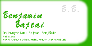 benjamin bajtai business card